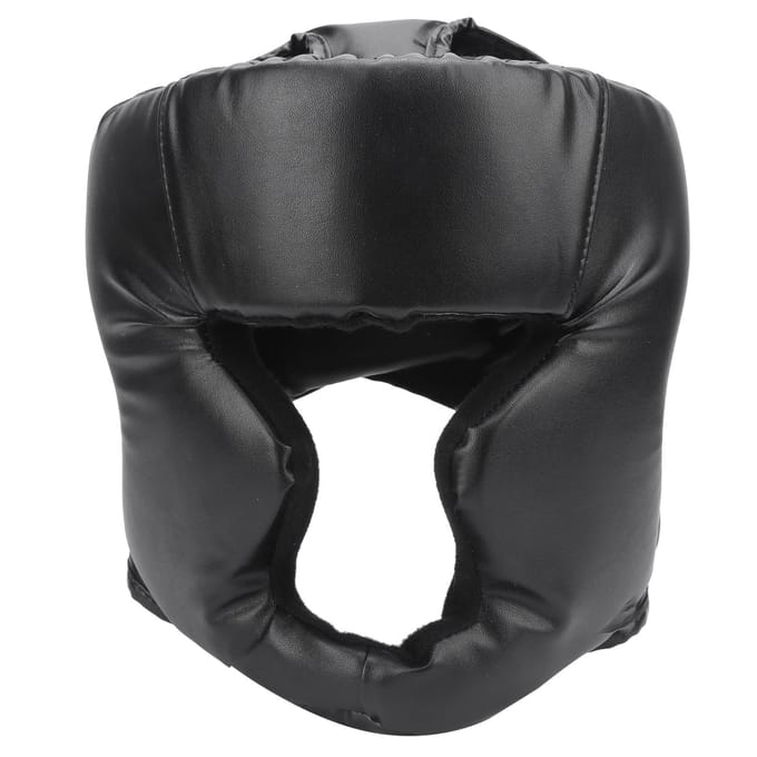 Bokshoofdbeschermer voor Training Verdikte Hoofdbeschermer Beschermer Helm voor Sparren Muay Thai black
