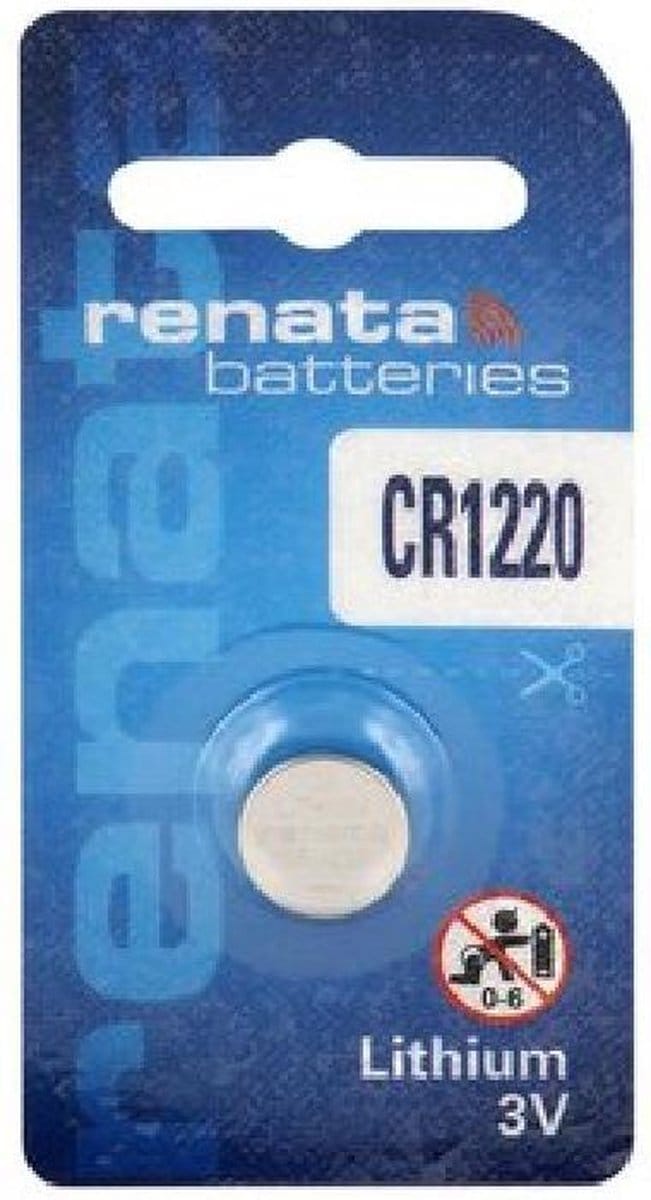 Renata Lithium Batterij - Knoopcel - CR1220 - 1 stuks - 3V - Made in Indonesia