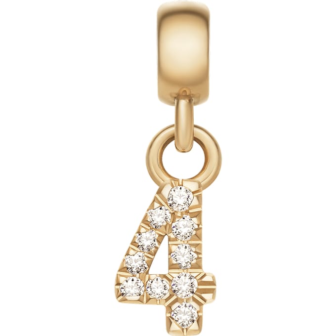 Daniel Wellington DW Charm Number 4 Gold