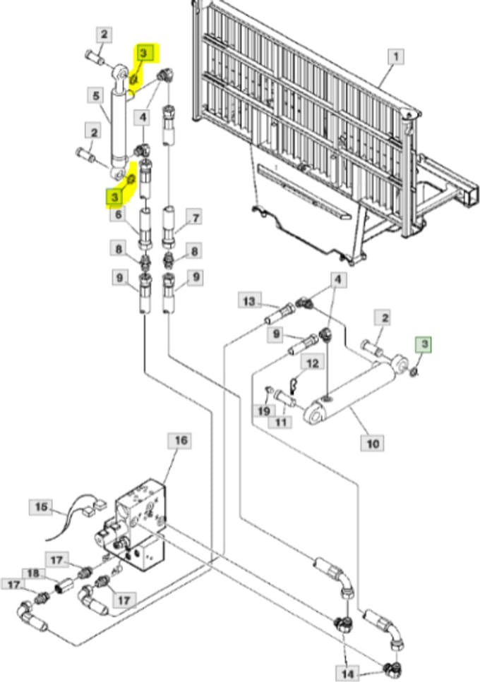 John Deere 110D 1210E Serie - Hydraulische Cilinder Vergrendelingsring - Staal