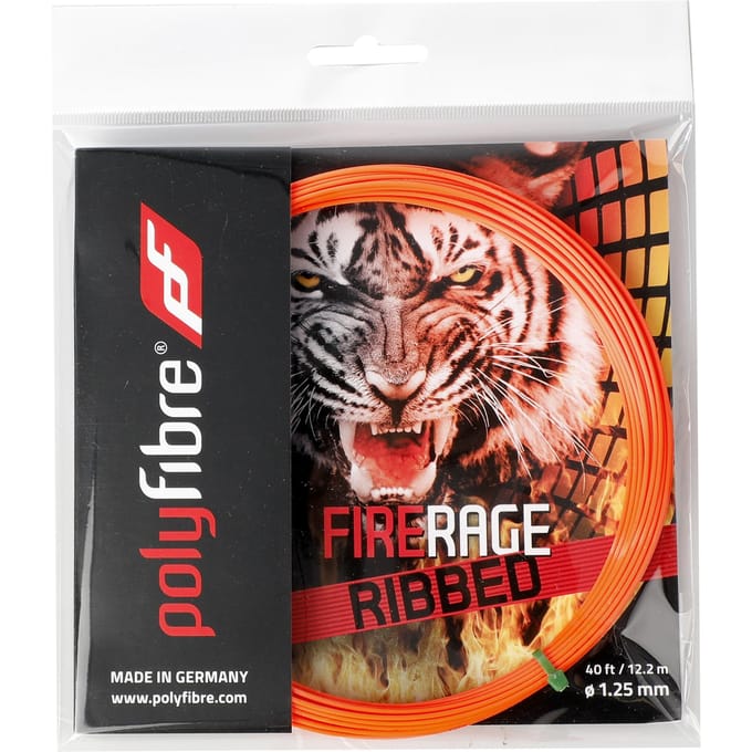Polyfibre Firerage Ribbed 12m Set Snaren-Rood