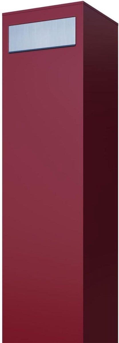 Staande brievenbus - Design brievenbus - Post ontvangen - Modern design - 35x115x35 cm - Mat rood