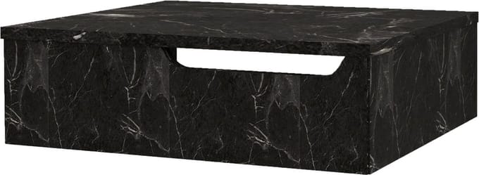 FELIX ONDERKAST MET HANDDOEKUITSPARING (60CM) - ZWART MARMER