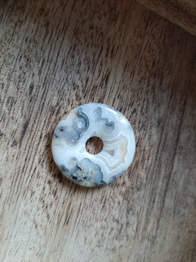 Agaat crazy lace donut 30 mm