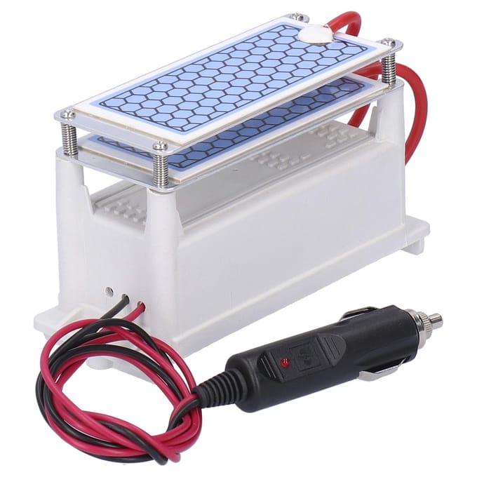 Ozon Generator Draagbaar Klein Auto Ontgeuringsapparatuur Luchtreiniger 10g DC 12V white