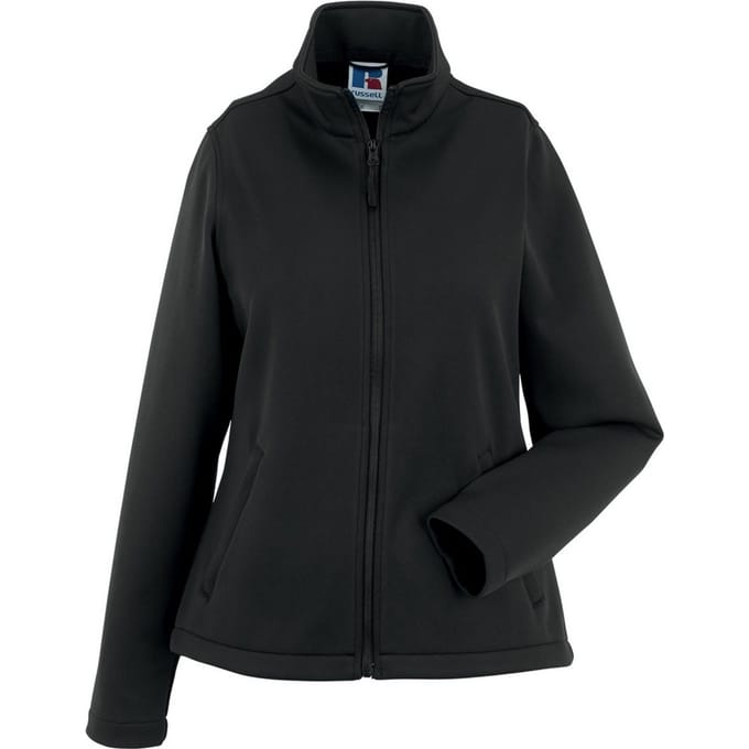 Russell Dames/Dames Slim Soft Shell Jasje (Zwart)