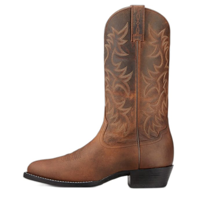 Ariat HERITAGE WESTERN R TOE Heren Western Riding Boot Bruin - 45 (10.5 UK)