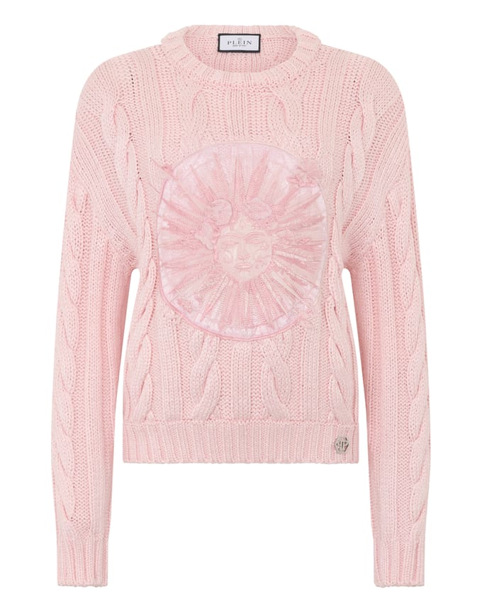Round Neck Pullover Sun Tattoo