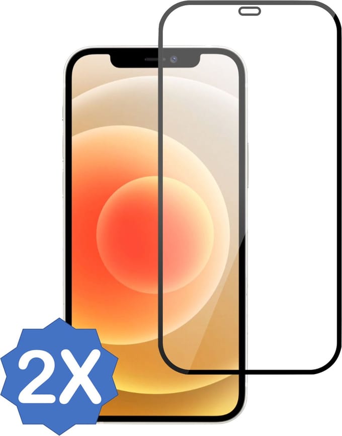2x Geschikt voor iPhone 12 Pro Max - Screenprotector - Gehard Glas - Full GuardCover