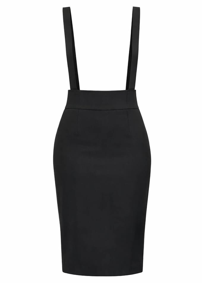 Succubus Clothing Jayne Bengaline 50's Pencil Rok Zwart