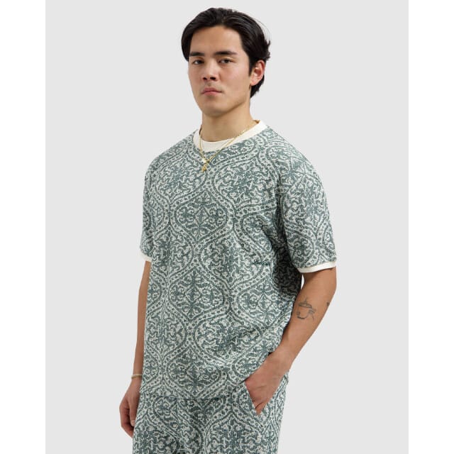Pure Path Jacquard Pattern T-Shirt