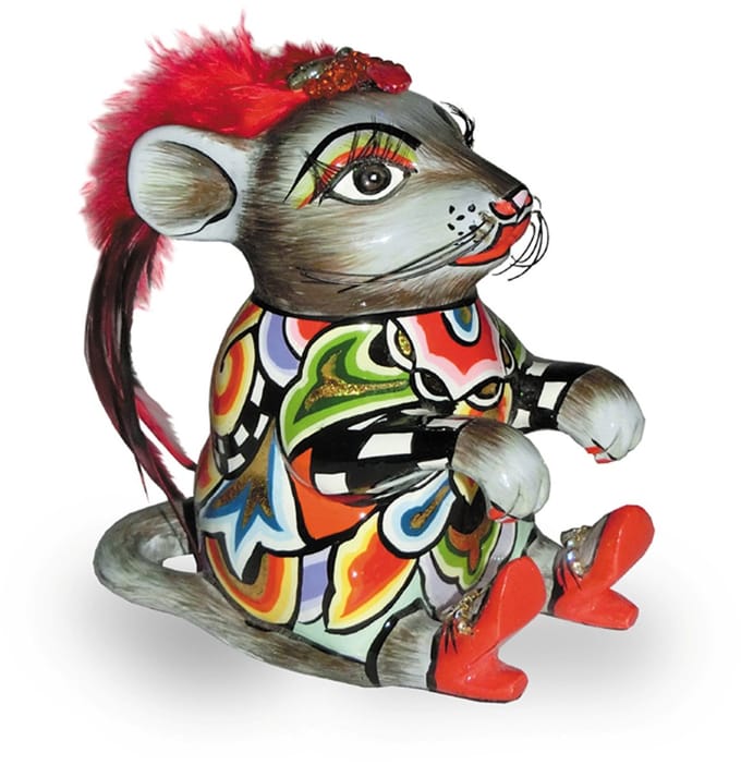 Tom's Drag Company beeld - muis Ginger - 12 cm hoog