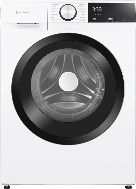 Wisberg WBWM1A3W8NB - Wasmachine - Energieklasse A-30% - 8 kg - 1400 toeren