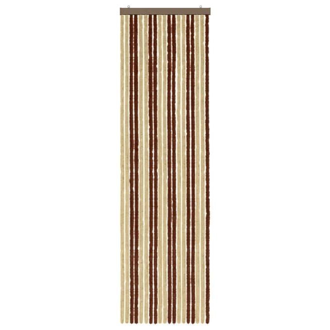 vidaXL - Insecten - Gordijn - Chenille - Bruin - en - Beige - 56 - x - 200 - cm - 100% - PP