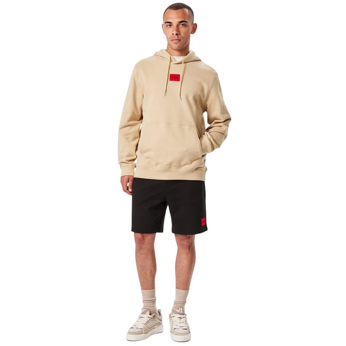 Hugo Heren Pullover Hoodie Katoenmix (Beige)