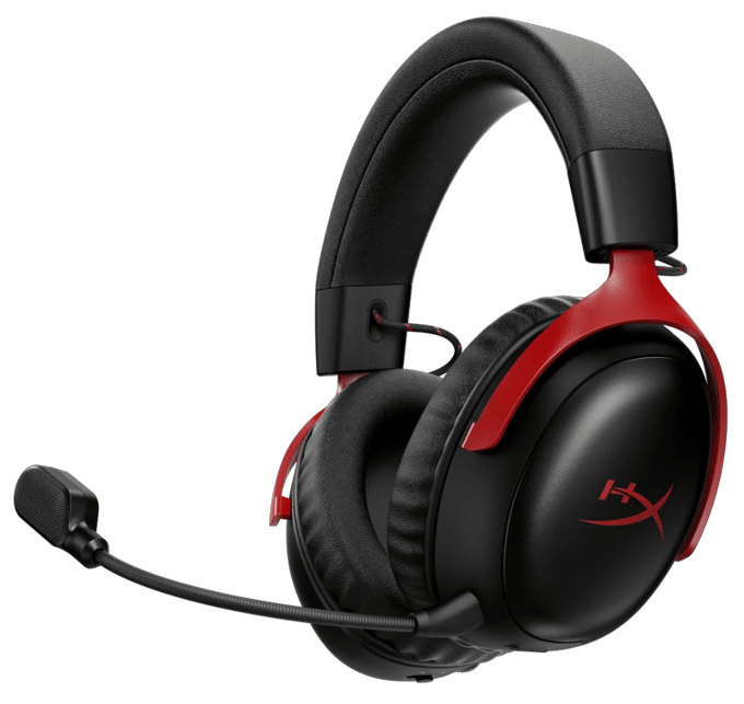 HyperX Cloud III S Wireless - Gaming Headset - Draadloos - Bluetooth & 2.4GHz - Spatial Audio - 120uur Batterij - PC/PS5/Switch2/Mobiel/Steamdeck - Zwart/Rood