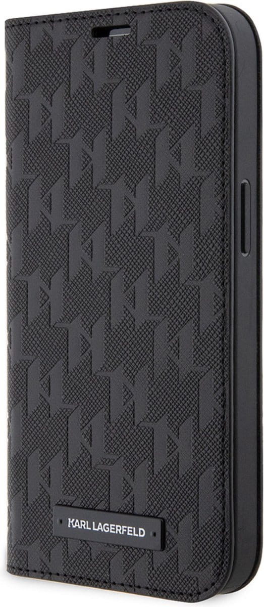 Karl Lagerfeld KLBKP14LSAKLHPK iPhone 14 Pro 6.1" bookcase black/black Saffiano Monogram
