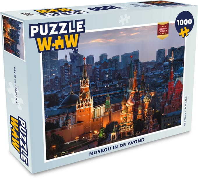 Puzzel Moskou in de avond - Legpuzzel - Puzzel 1000 stukjes volwassenen