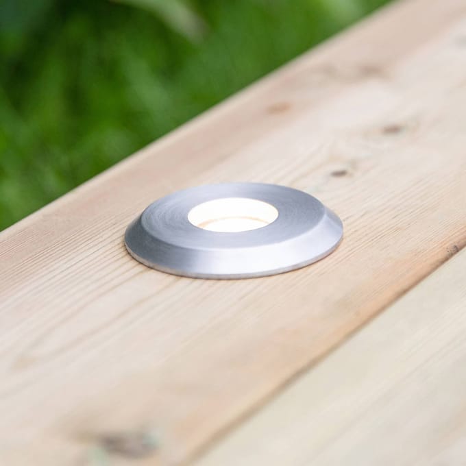 Markslöjd LED inbouwlamp Garden 24 Decklight, zilver, licht naar boven, 3W
