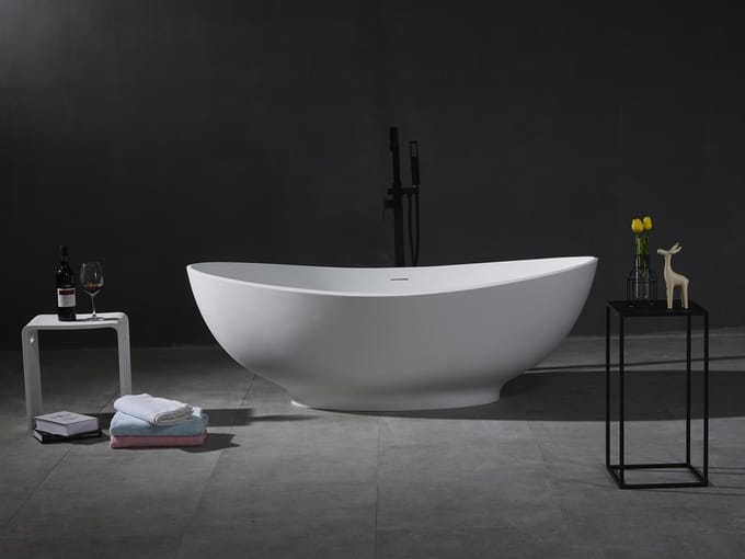 Mawialux vrijstaand bad - Solid surface - 178x90cm - Mat wit - Dace