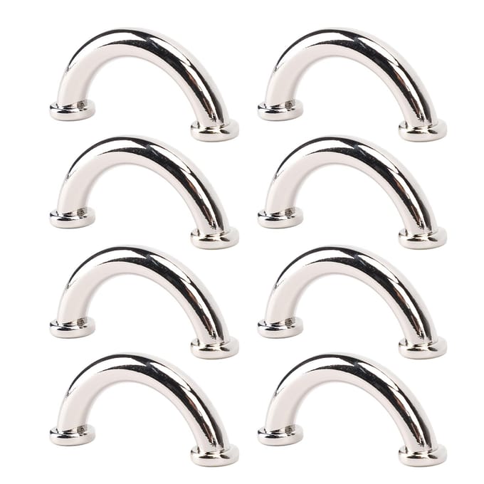 8 Set U-Ringen Metalen Gesp Boog Handtas Connector Tasriem Hanger Hardware Accessoires white
