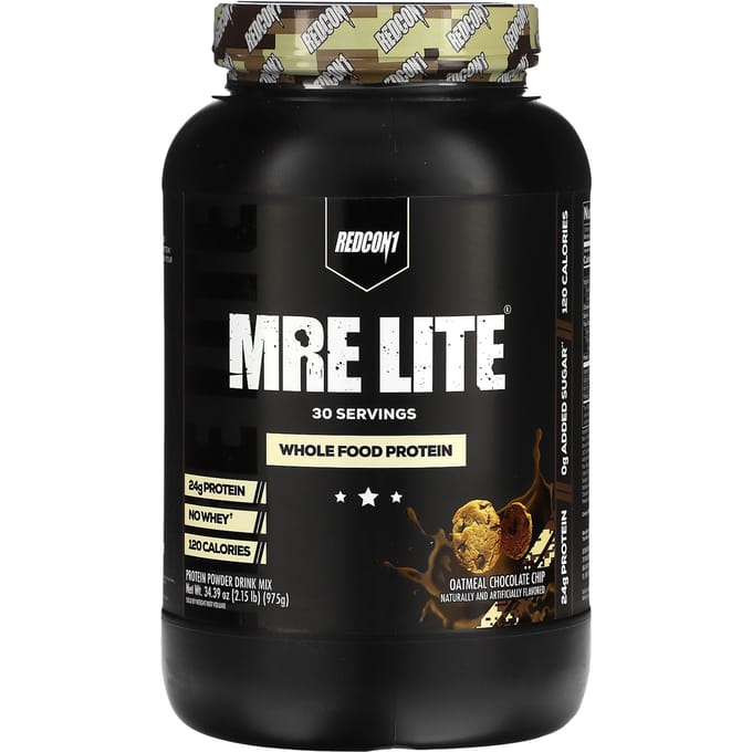 Redcon1, MRE Lite, Protéine d'Aliments Entiers, Avoine et Pépites de Chocolat, 2,15 lb (975g)