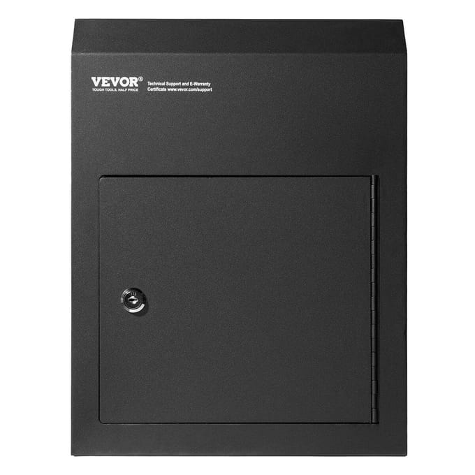 Door-to-Door Sleutelkluis 12x6x16  Brievenbus met 1.8 12  Sleutelslot Zwart