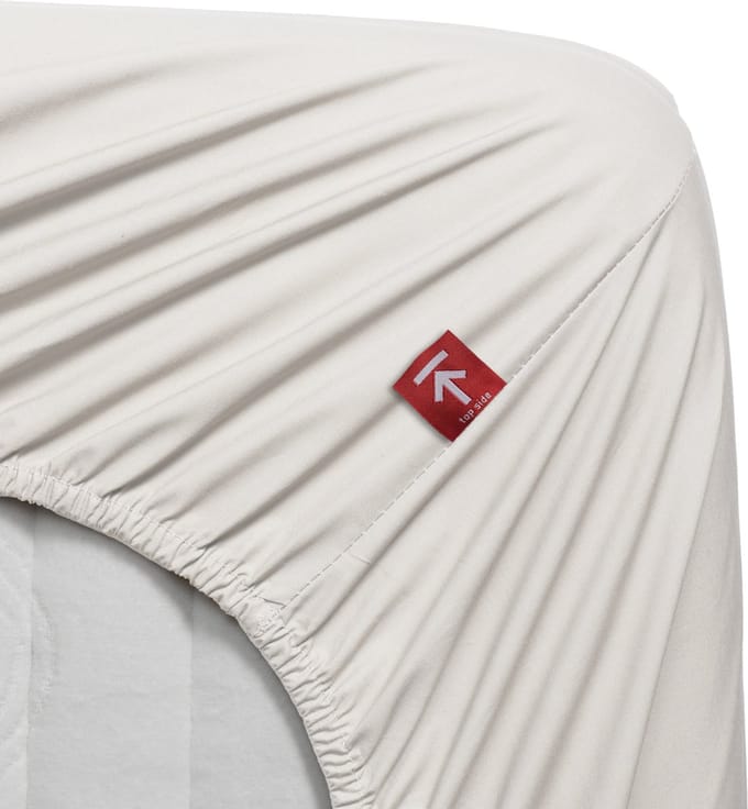 Beddinghouse - Percale-katoen - Split-topper - Hoeslaken - 160x200 cm - Gebroken wit