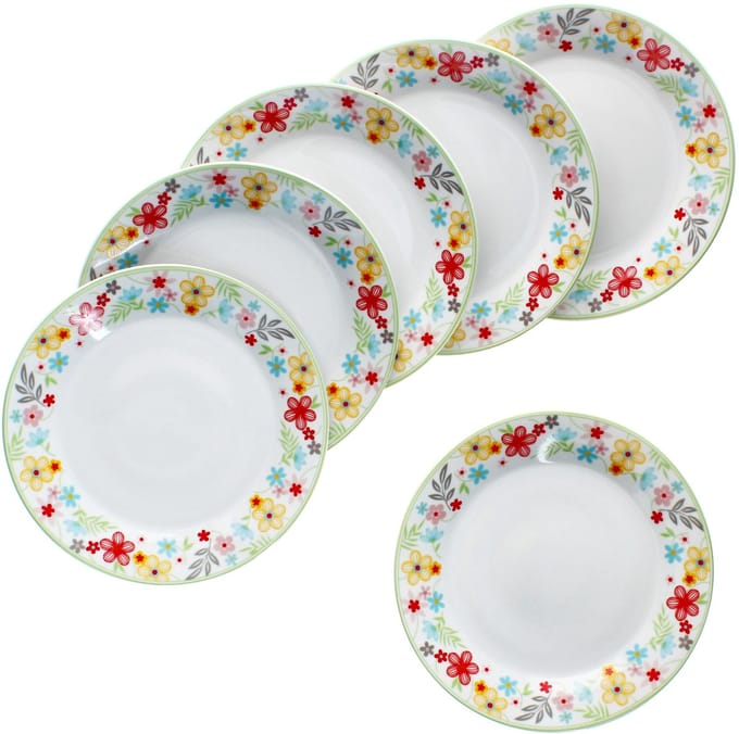MamboCat MamboCat Set van 6 Variant gebaksbordjes BLÜMCHEN