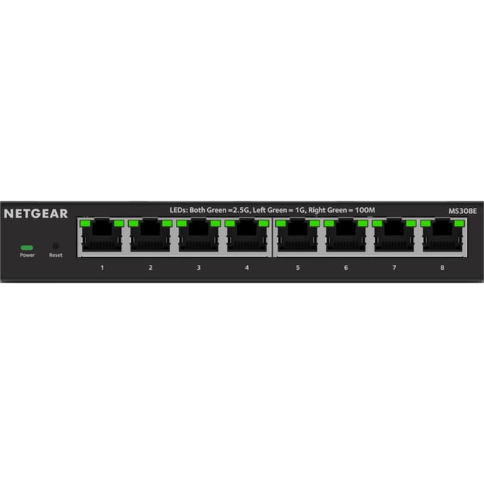 NETGEAR MS308E - Netwerk Switch - Plus Managed - 2,5 Gbps - 8 poorten