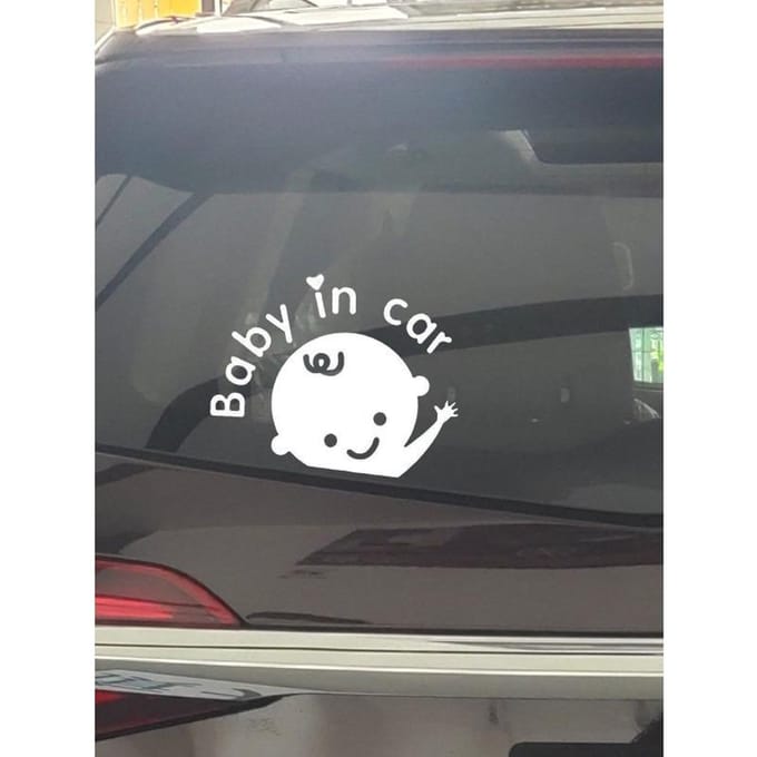 1 pièce Autocollant de voiture en feuille one-size blanc