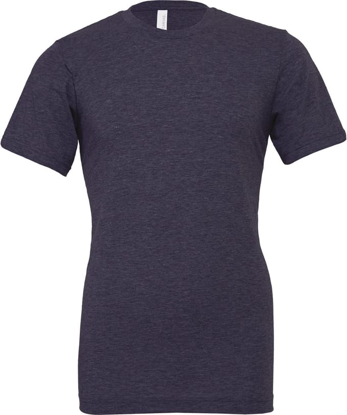 Bella+Canvas Unisex Heather CVC Short Sleeve Tee CV3001CVC - Heather Midnight Navy - M