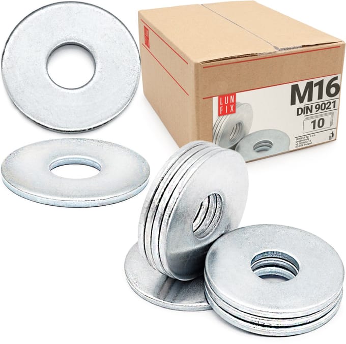 LUN FIX - Vergrote sluitring M16 DIN 9021 - 10 Stuks