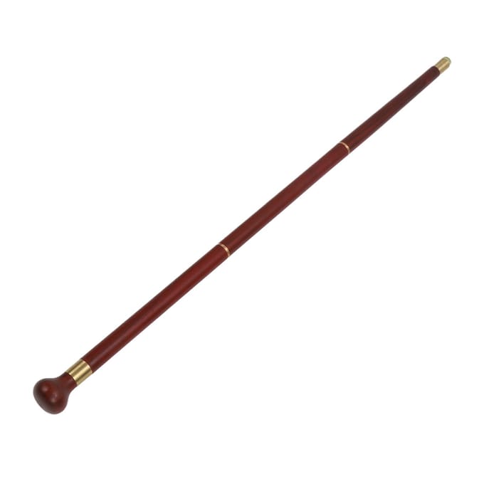 Oude Rozenhout Wandelstok Elegant Ergonomisch Afneembaar Ronde Greep Wandelstok voor brown