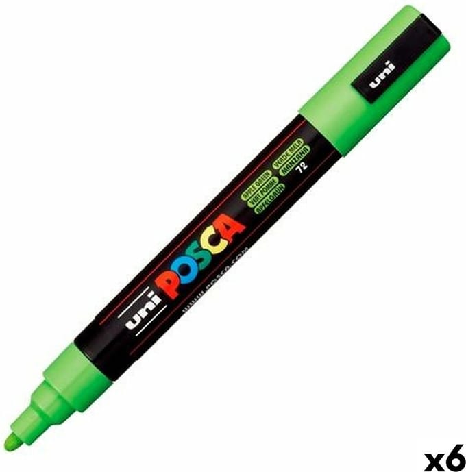 Verfstift Posca PC5M M appelgroen - 6 stuks