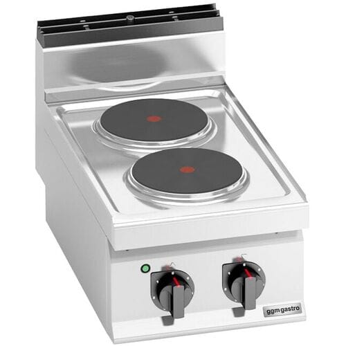 GGM Gastro Elektroherd - 5,2 kW - 2 Platten Rund Zilver