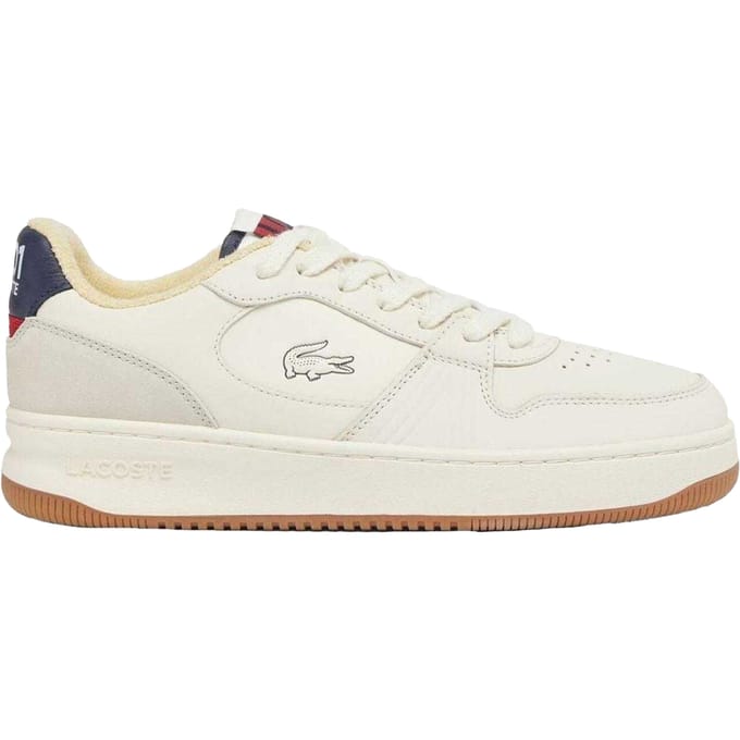 Lacoste Heren L001 Leren Trainers (Gebroken wit)