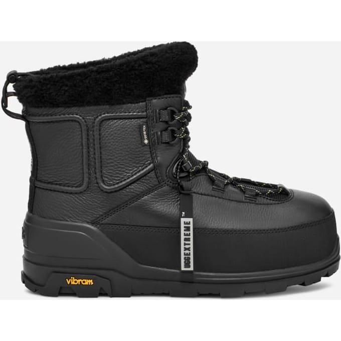 UGG® Shasta Boot Mid for Men in Black, Size 7, Leather/Waterproof/Polyester
