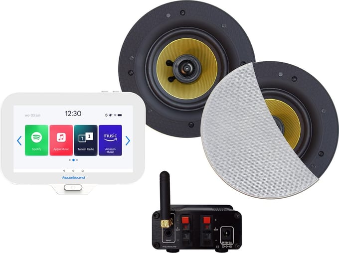 AquaSound EMN50-SW Badkamerradio set 50 watt met Samba speakers