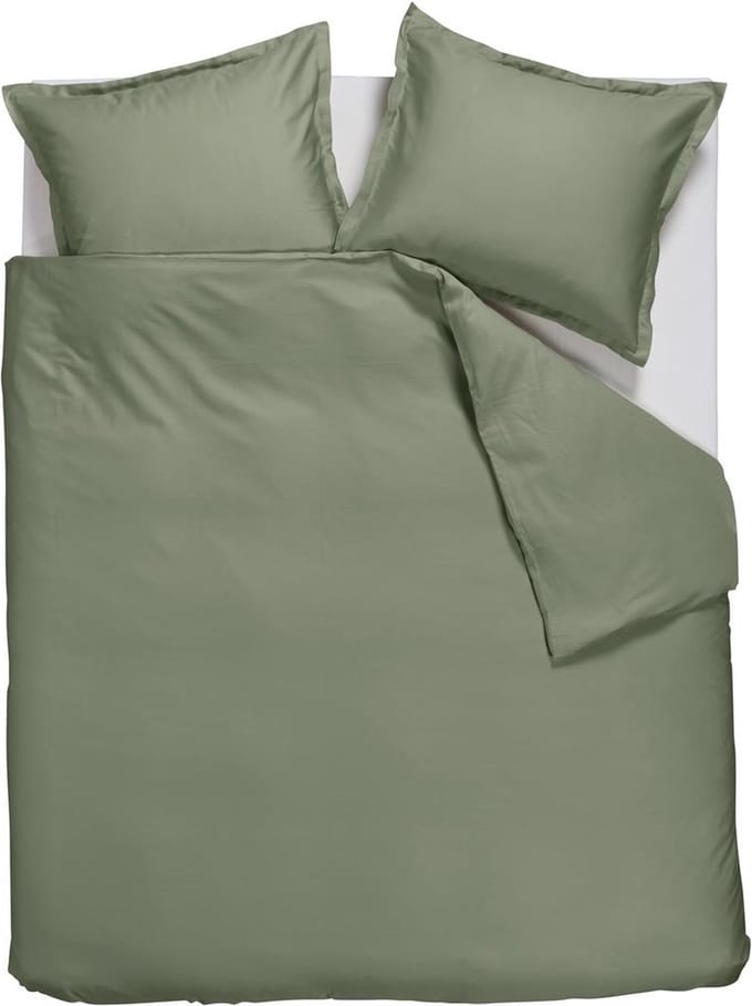 Ambiante Satin Uni dekbedovertrek - Tweepersoons - 200x200/220 cm - Groen
