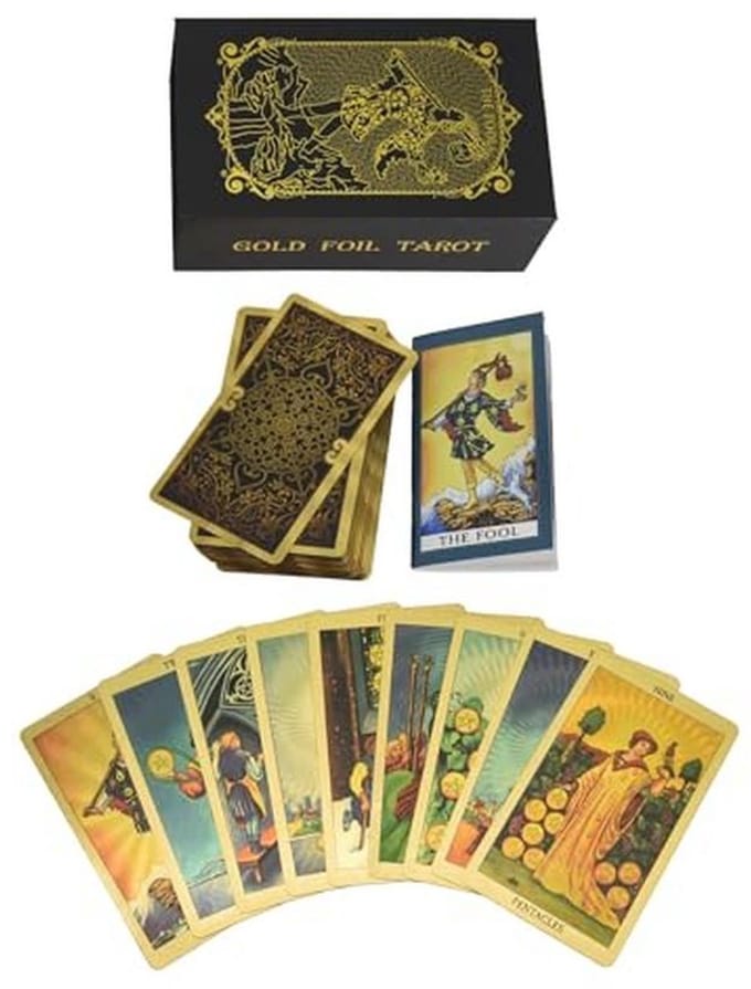 Gouden Tarotspeciaal voor Beginners - Waterproof en Duurzaam 78 Kaarten