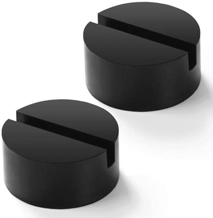 Universele Auto Heffer Rubber Pad 75mm - 2 Stuks Met Groeven