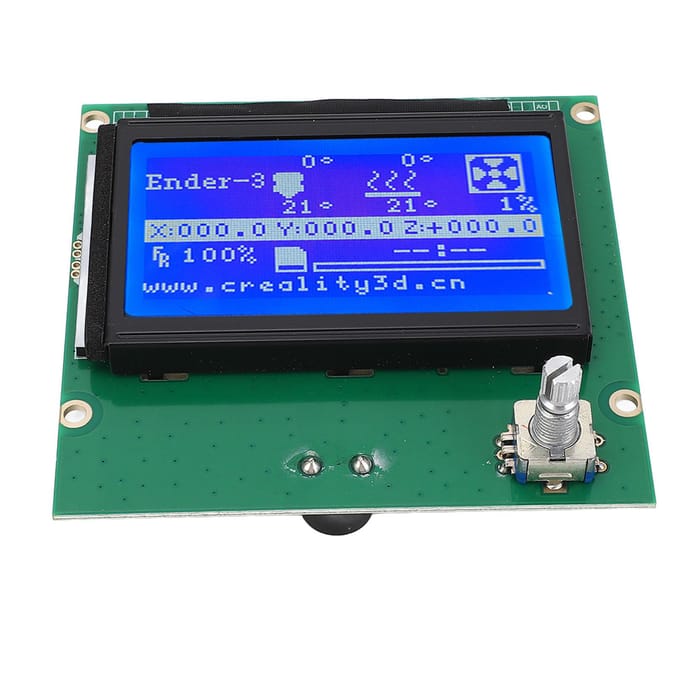 Écran LCD 12864 bleu pour imprimante 3D, panneau de commande avec câble ruban pour ENDER 3, 3S, 3X, 3 Pro blue