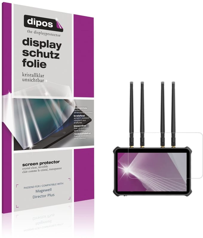 dipos – 2x Beschermfolie geschikt voor Magewell Director Plus | Krasbestendige & heldere Screenprotector Ultra-Thin