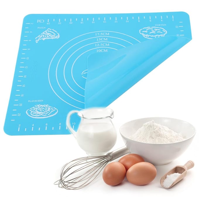 Tapis de cuisson en silicone antidérapant NOn collant Tapis à rouler la pâte pour doublure de moule à pâtisserie blue