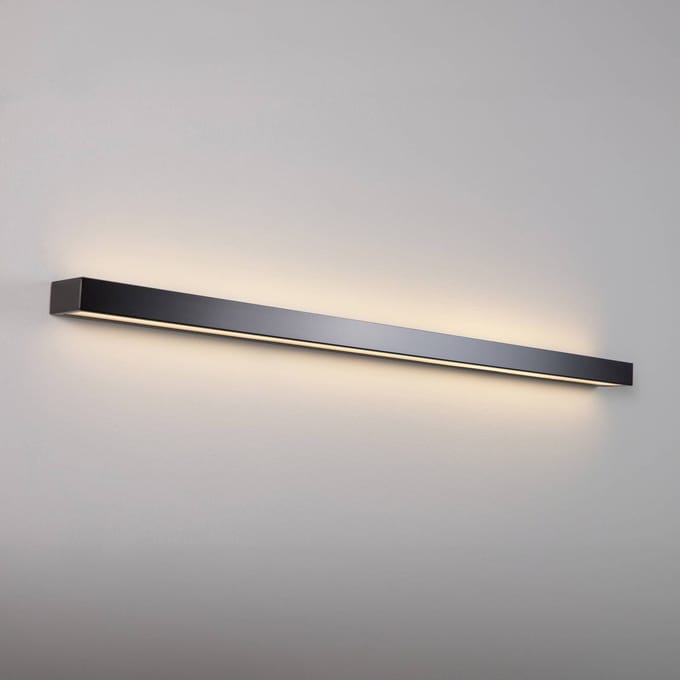 MCJ LED wandlamp Mera, breedte 120cm, zwart, 3000K