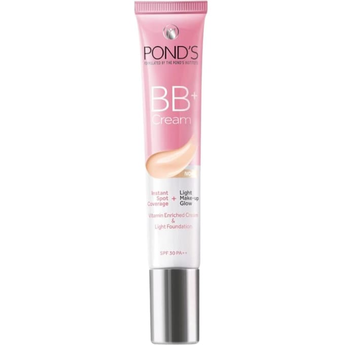 Pond's BB+ Cream SPF 30 PA++ – Directe Dekking van Vlekjes & Lichte Make-up Glow – Ivoor Kleur, 18g white