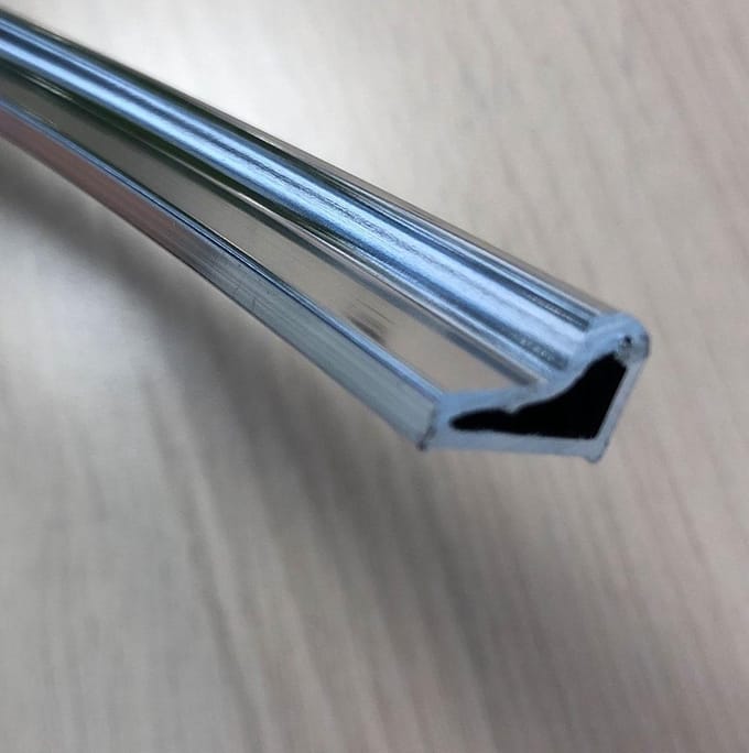 Wiesbaden Bodemstrip Waterkering Kwartrond Enkele Deur 90 cm. - Chroom