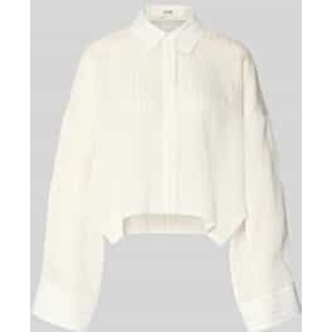 relaxed fit blouse met verborgen knoopsluiting model 'OSHIA'