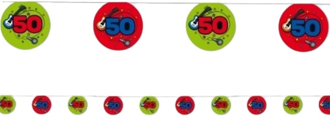 Bellatio Decorations - 50 jaar verjaardag slinger papier 350 cm
